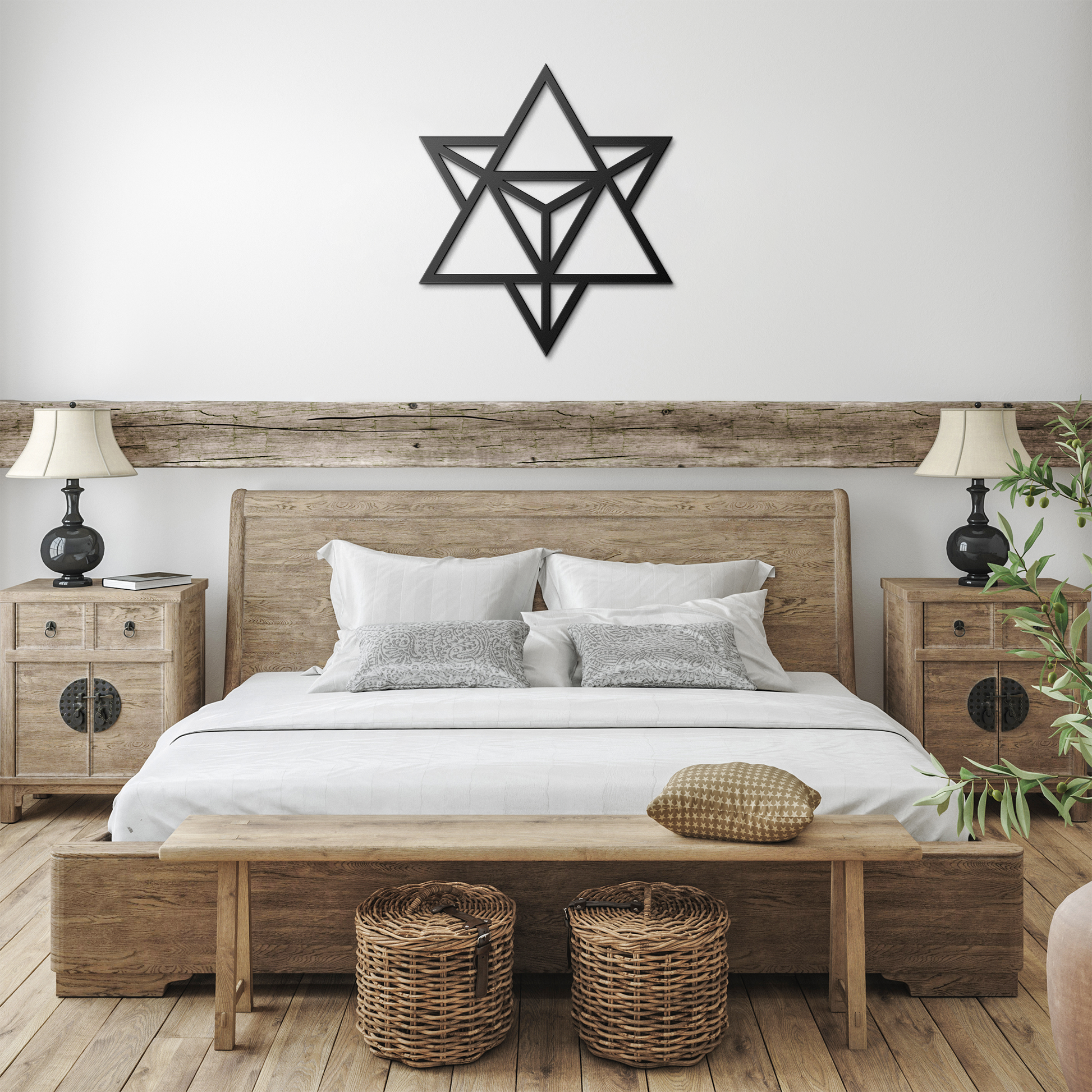 Merkhaba_Sacred_Geometry_Black_Farmhouse_Bedroom_Mockup.png