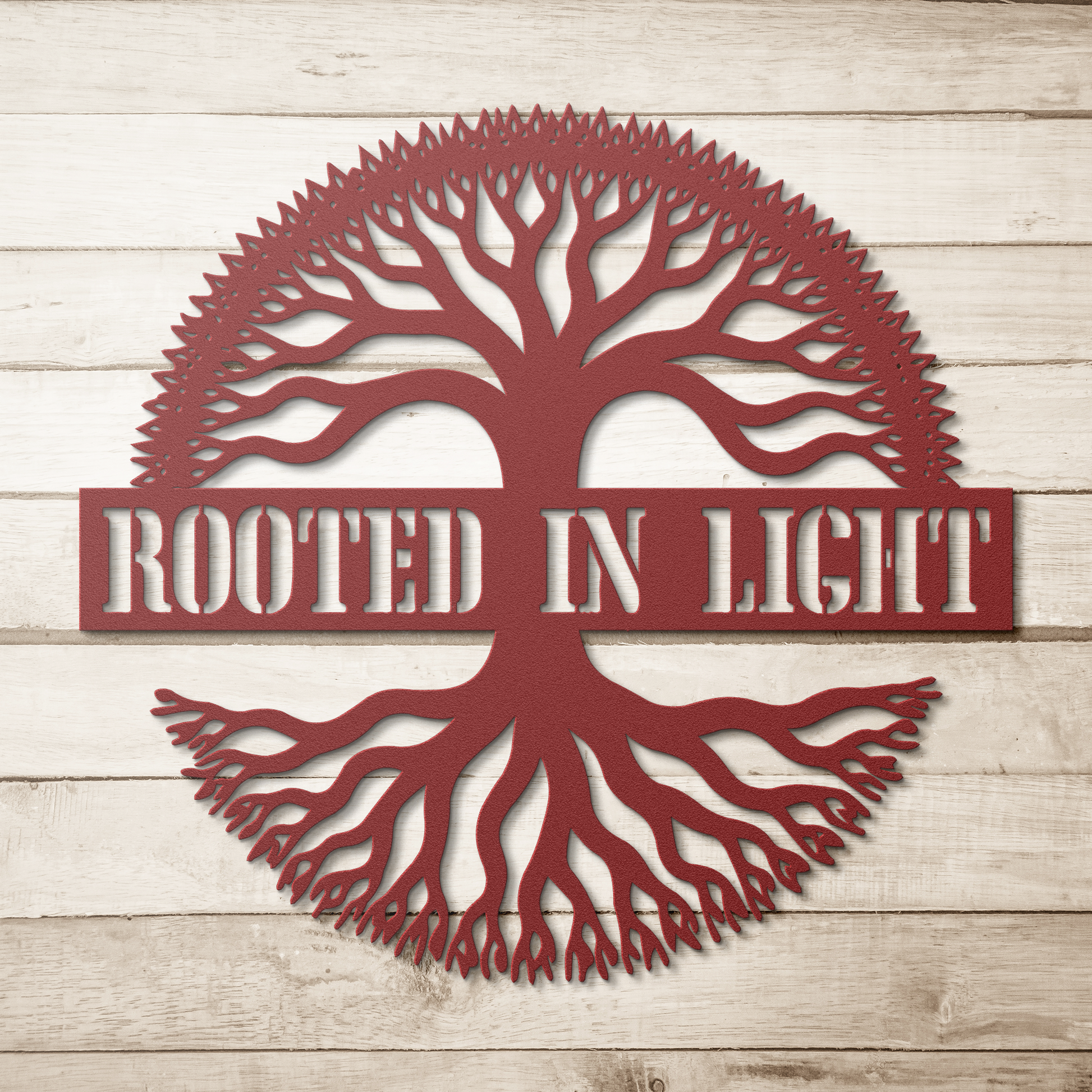 Metal_Tree_Wall_Art-_Rooted_in_Light-_Sp_Red_Simple_Wood_BKGD_Mockup.png