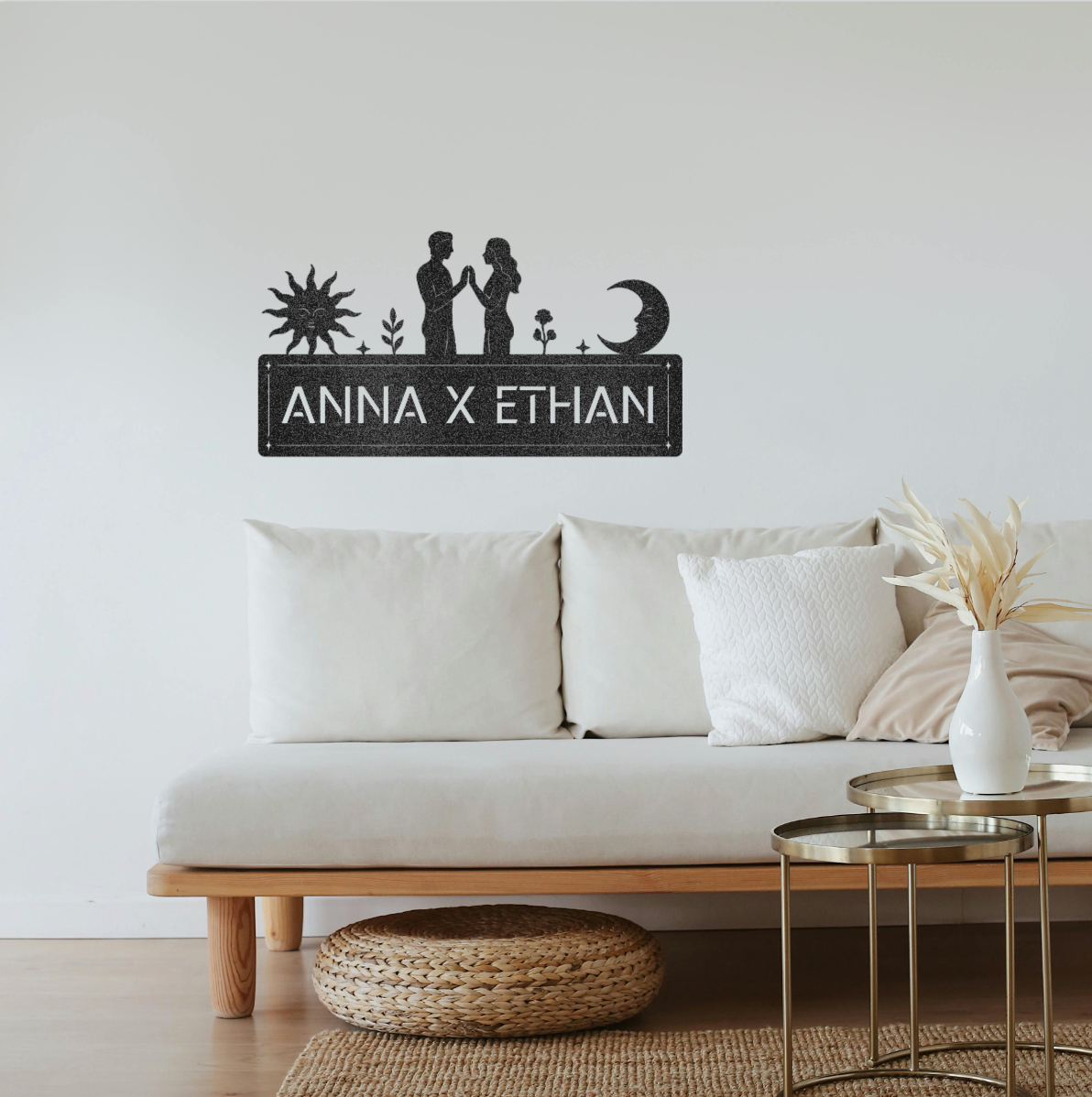 The Sun, The Moon & The Lovers Personalised Metal Wall Decor