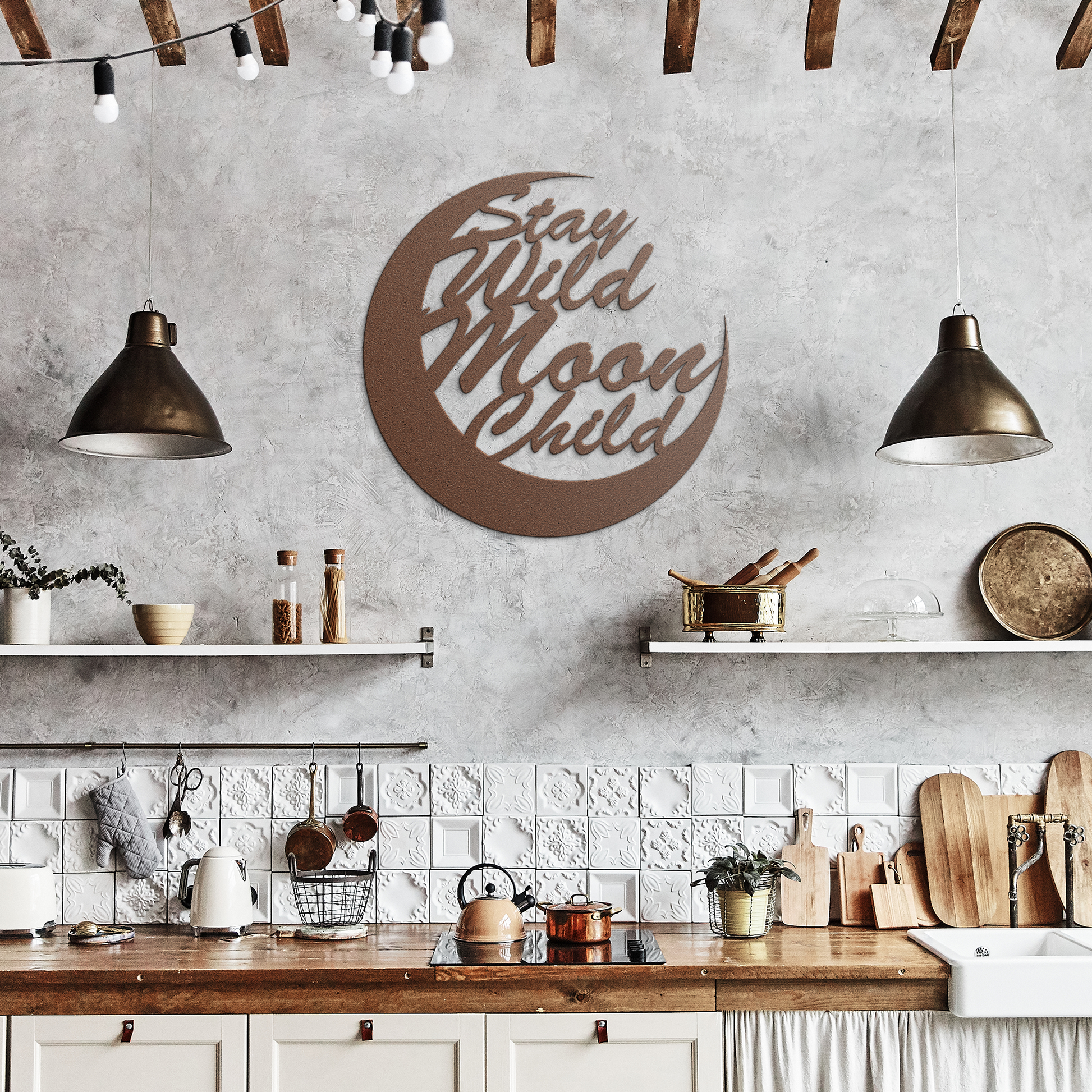 Stay_Wild_Moon_Child_Metal_Wall_Art_Copper_Rustic_Kitchen_Mockup.png